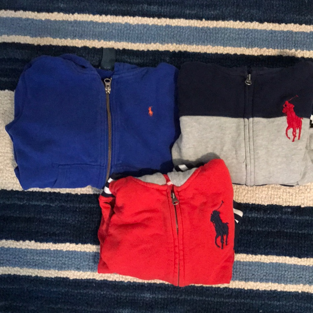 Polo size 5 zip sweat shirt lot